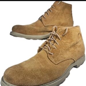 Men’s Tan Suede Chukka Desert Boots Ankle Lace Up Casual Workwear Vintage Style